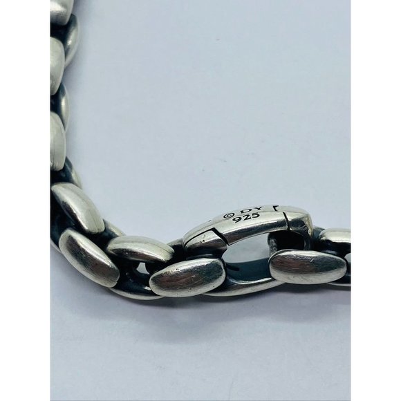 David Yurman Sterling Silver 925 ELONGATED BOX CHAIN BRACELET 8.25 - Picture 3 of 10